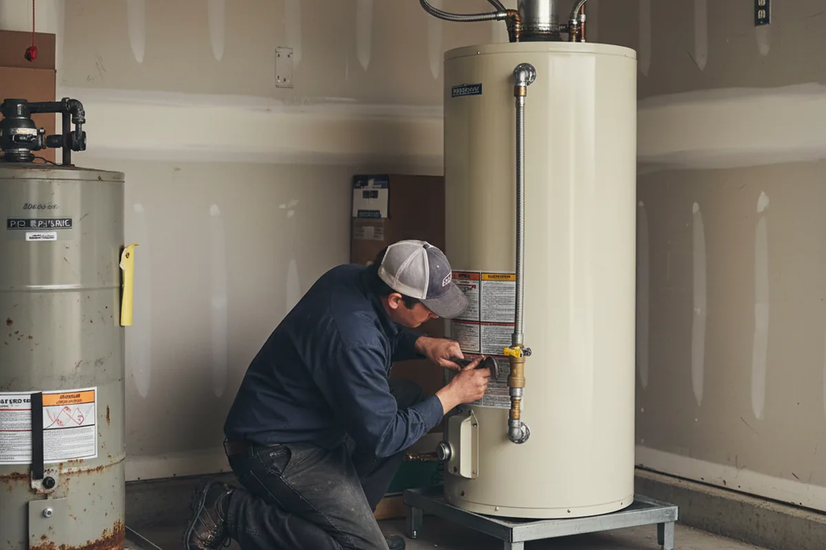 Water heater and shutoff valve replacement in East Peoria