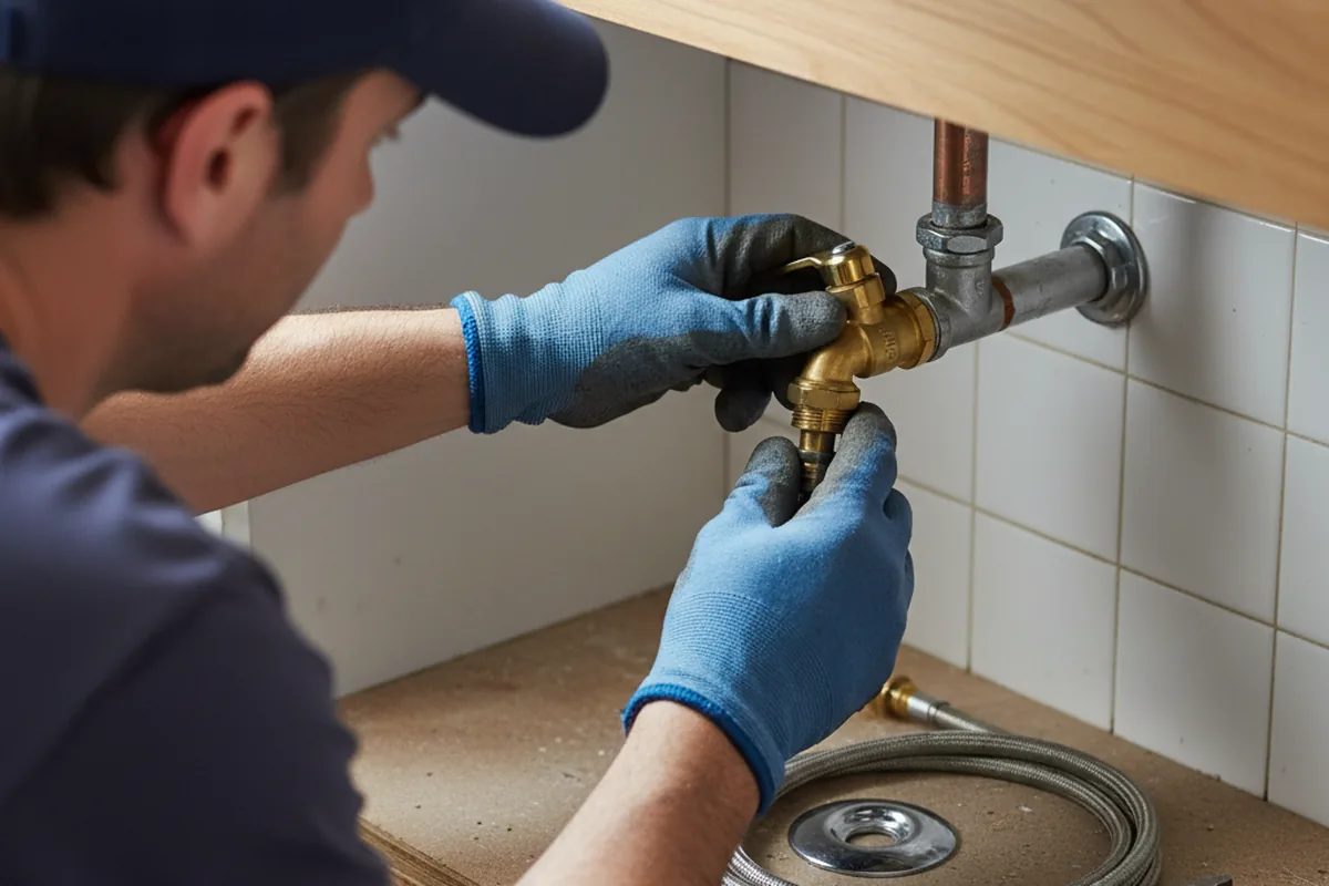 Shutoff valve and fitting work during Well Pump Repair in East Peoria